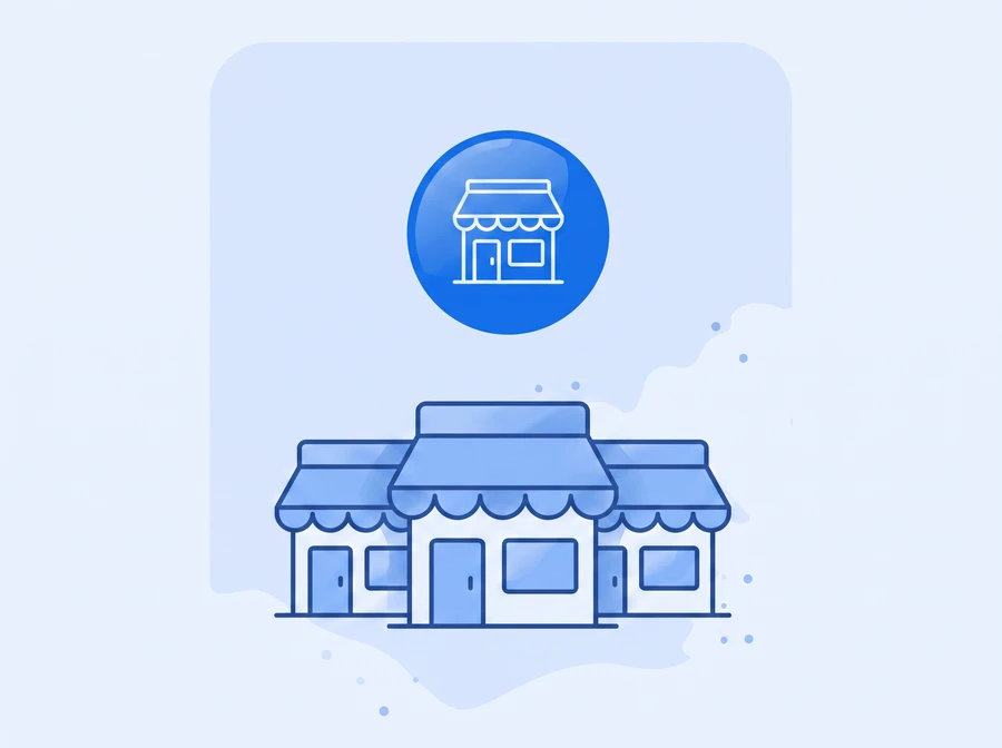 A row of storefronts side by side
